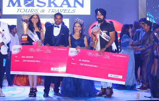 Raj & Zuhi  crowned as Mr and Miss udaipur