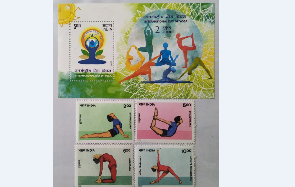 Stamps issued on yoga