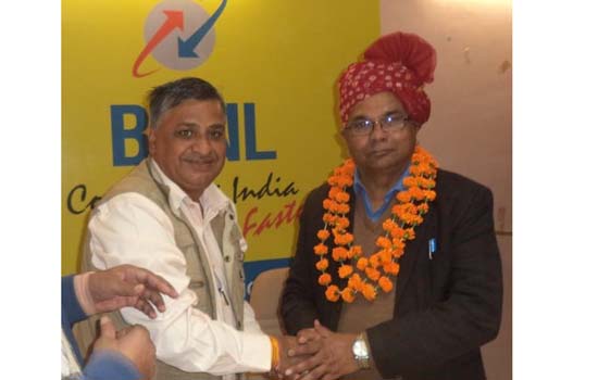 AIBSNLEA के जनरल सैक्ट्ररी प्रहलाद राॅय  का जोधपुर में आज भव्य स्वागत 