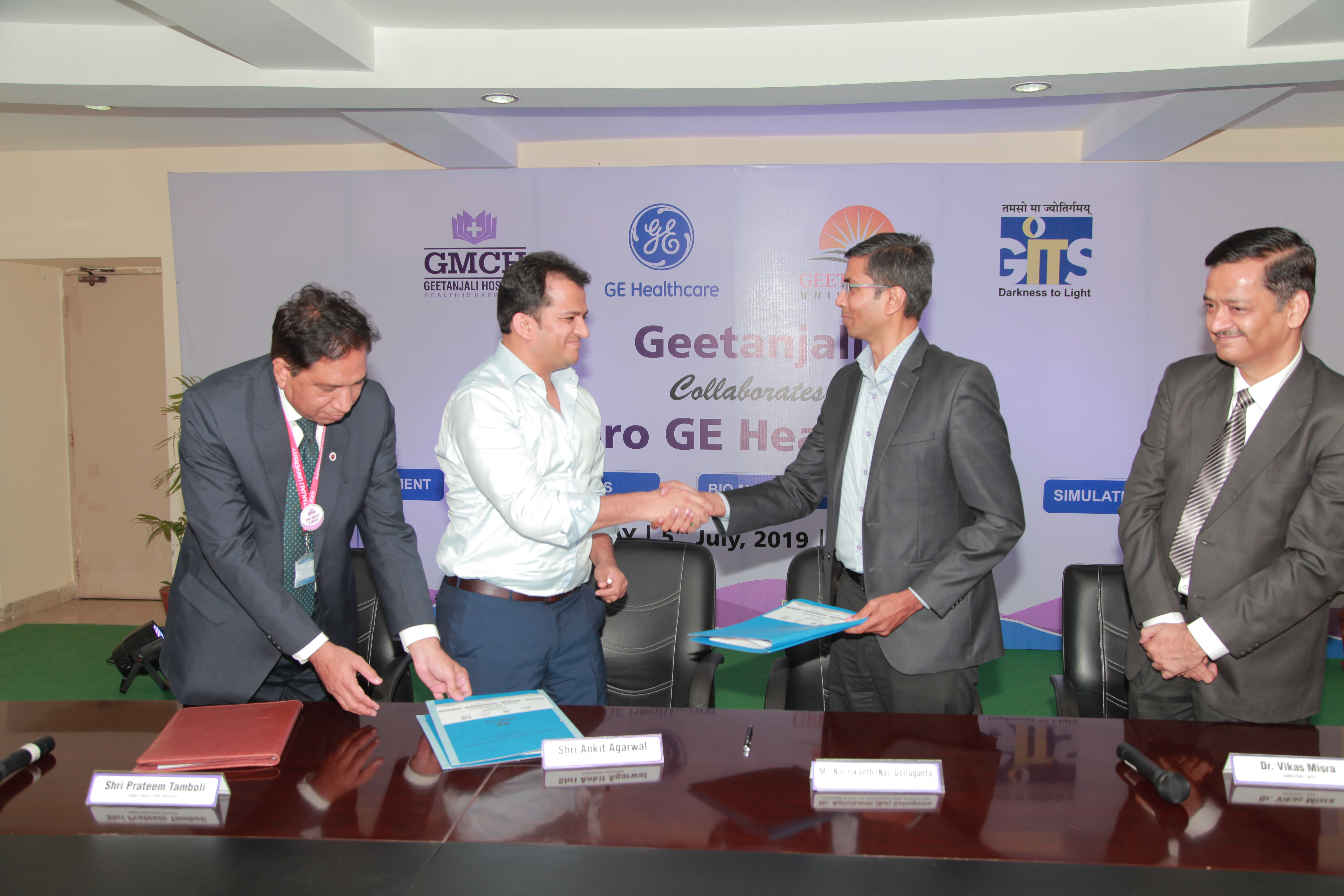 ““Geetanjali Group enters into a collaboration with GE Healthcare Education Institute for advanced training and skill enhancement programs”