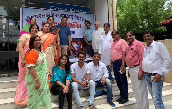 150 units blood donated in the memory of Late Industrialist Sunder Lal Jain
