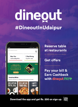 Dineout to add delight to Udaipur diners: Expands operations to the city of lakes