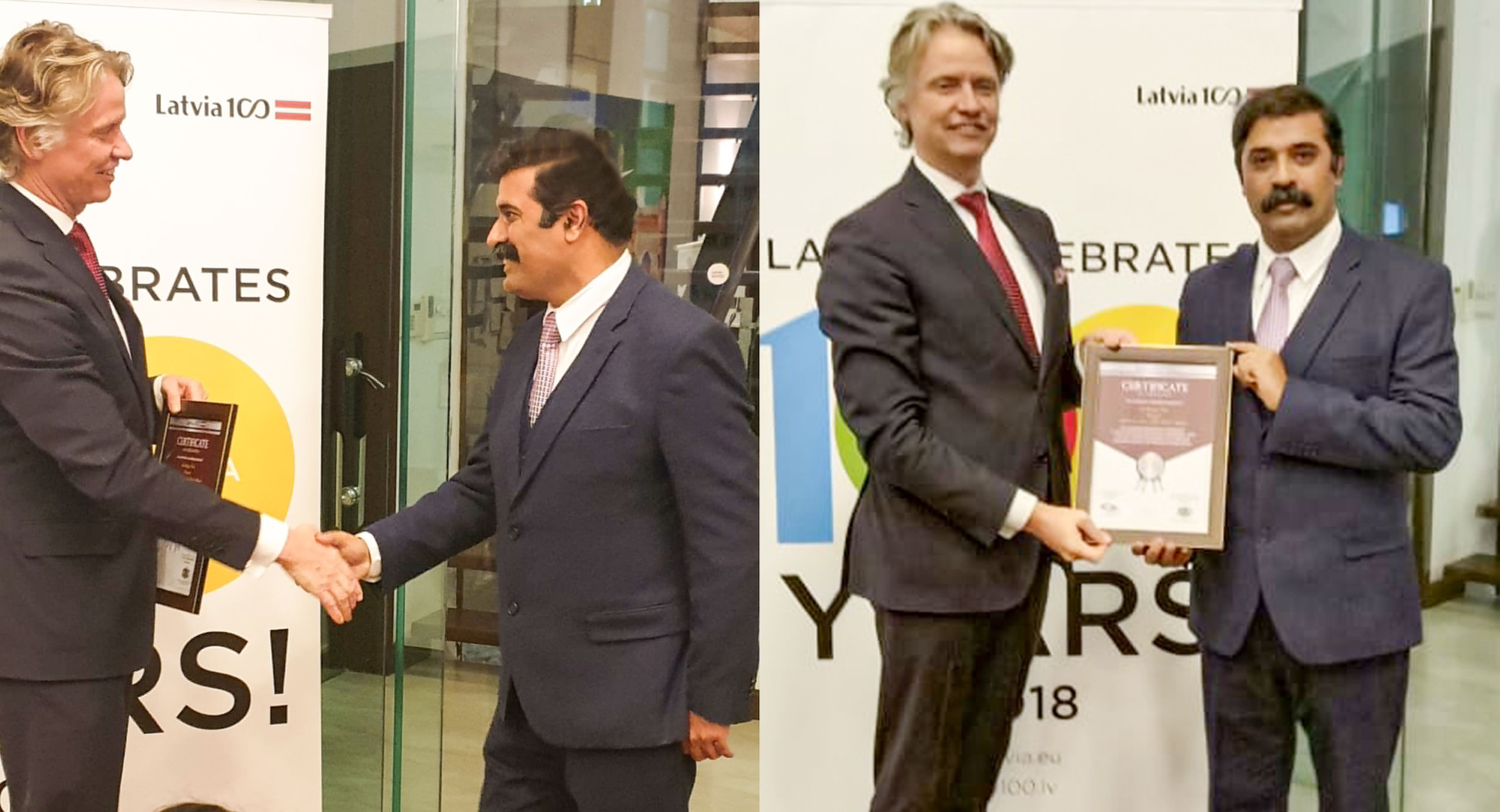 Principal MMPS honored in Latvian Embassy at New Delhi