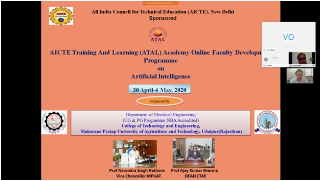ए आई पर ऑनलाइन फैकेल्टी प्रशिक्षण कार्यक्रम का शुभारंभ