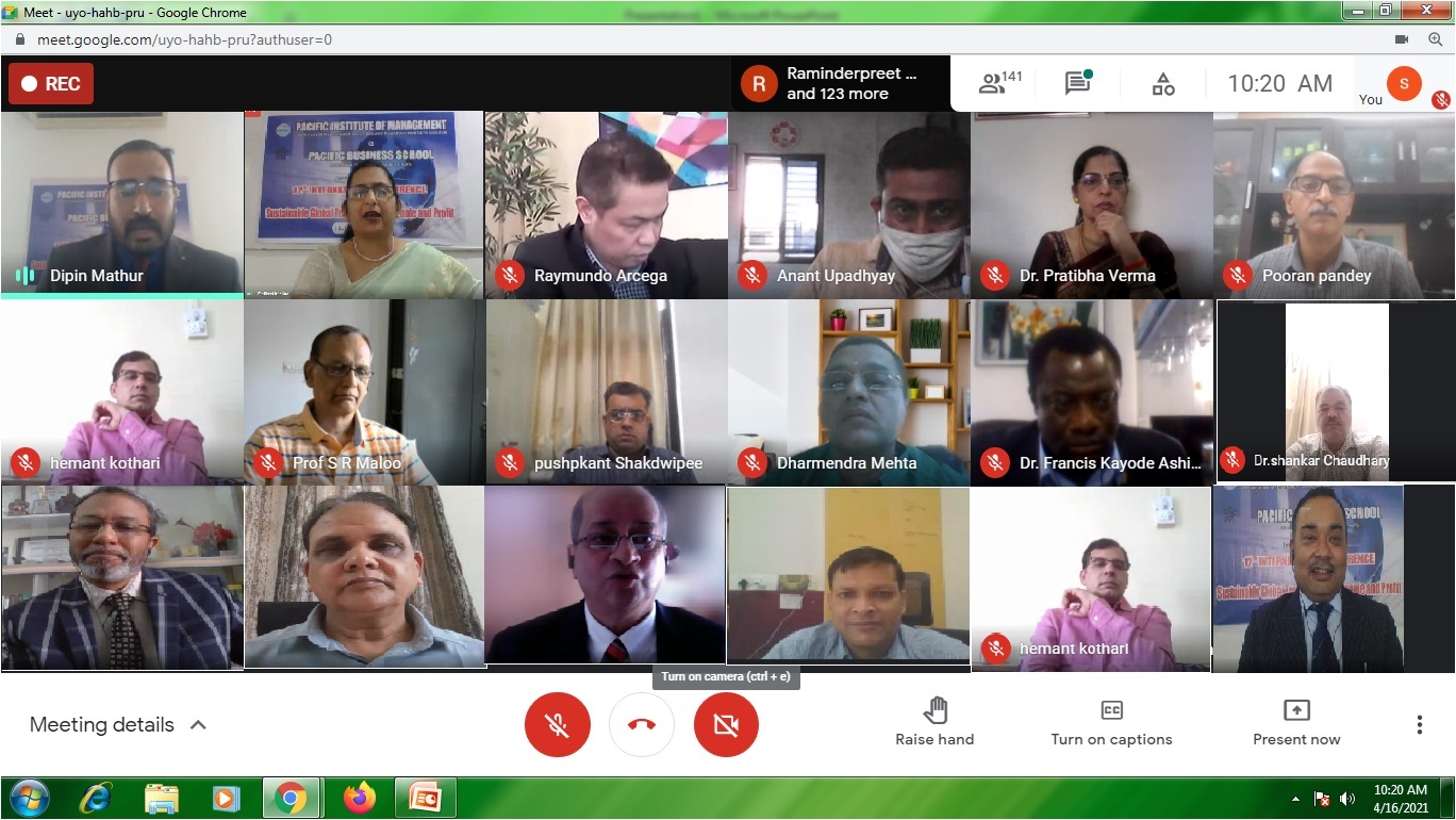 पेसिफिक में ऑनलाईन अंतर्राष्ट्रीय सम्मेलन में देश एवं विदेश के 235 शोधार्थियों ने भाग लिया