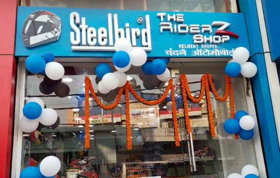 Steelbird Helmet opens their 2nd Riderz Shopee in Patna
