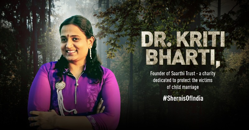 Real Sherni of India title to Dr. KritiBharti at Bollywood Sherni Movie Launch
