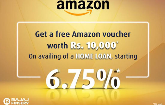 Get a Rs. 10,000 Amazon Gift Voucher Free with Bajaj Housing Finance Home Loan