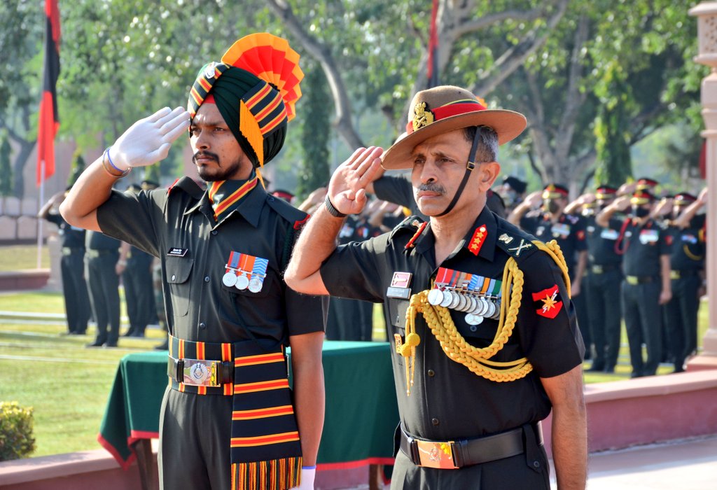 HOMAGE PAID TO BRAVEHEARTS AT PRERNA STHAL JAIPUR ON THE OCCASSION OF 75th  INFANTRY DAY
