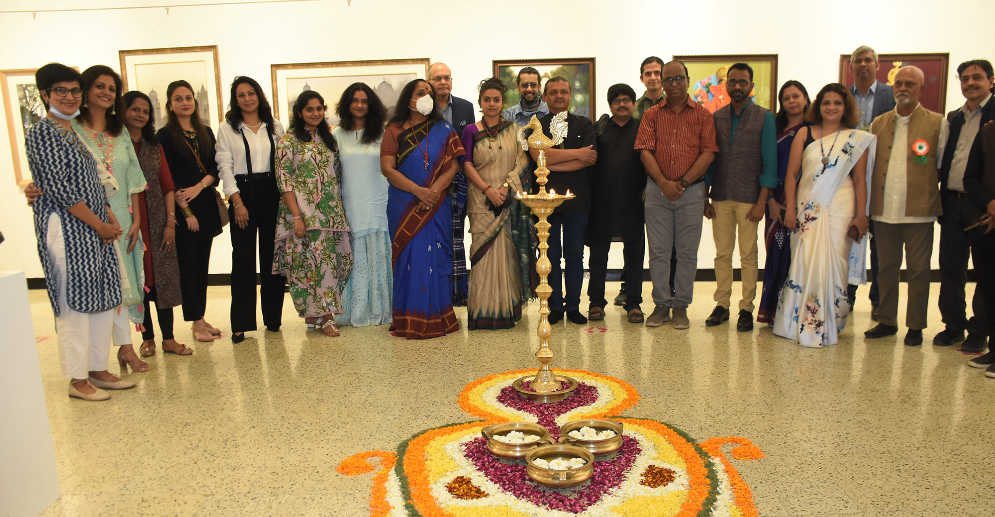 Prabhakar Kolte, Surendra Jagtap & Ajoykaant Ruia Inaugurate Sahayog Contemporary Art Exhibition 2022