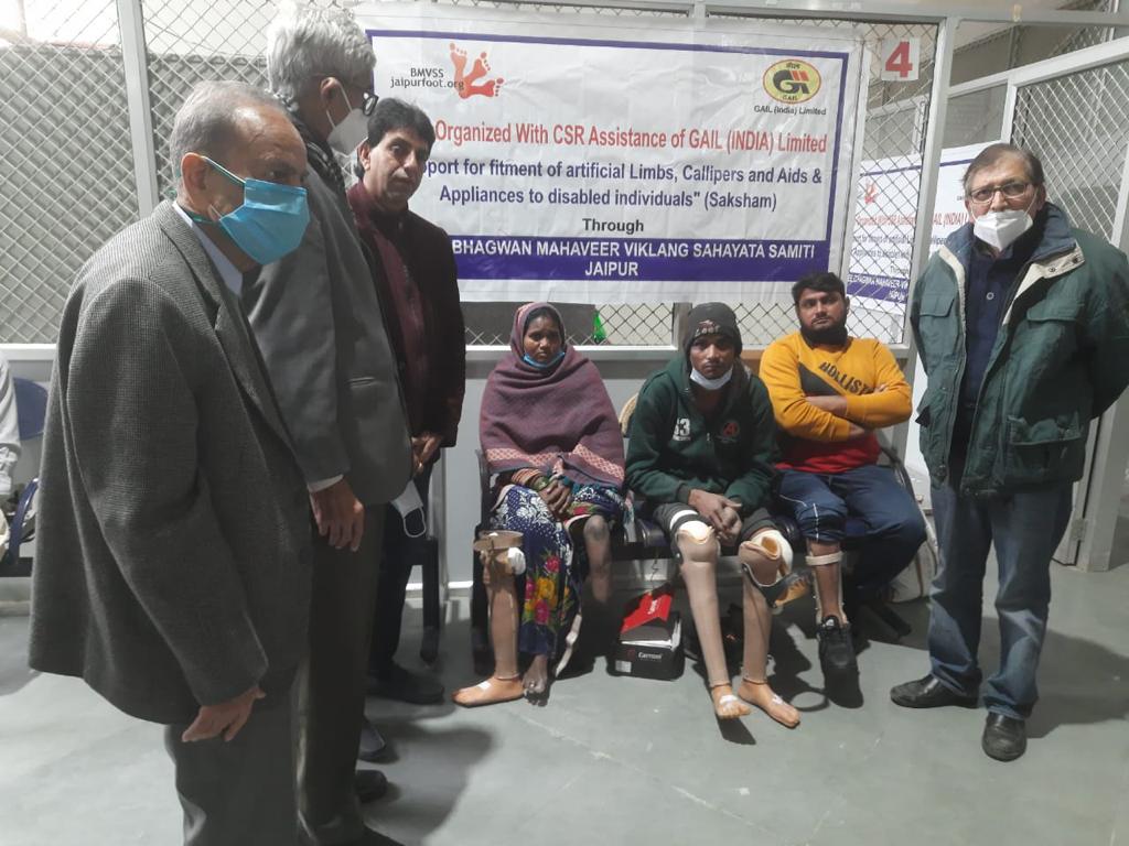 GAIL has provided support under CSR to  Bhagwan Mahaveer Viklang Sahayata Samit