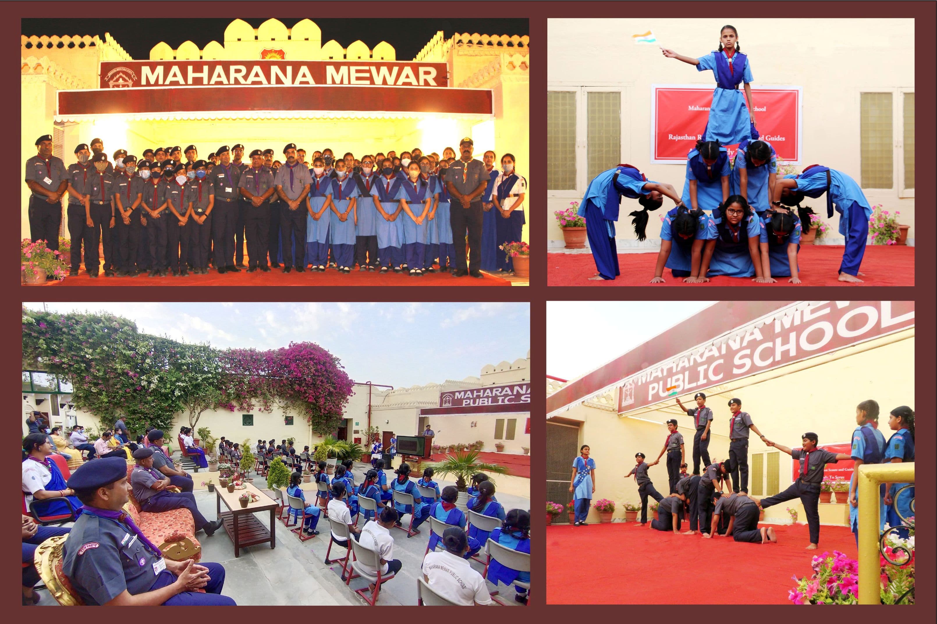 महाराणा मेवाड पब्लिक स्कूल उदयपुर में स्काउट्स व गाइड्स शिविर का आयोजन