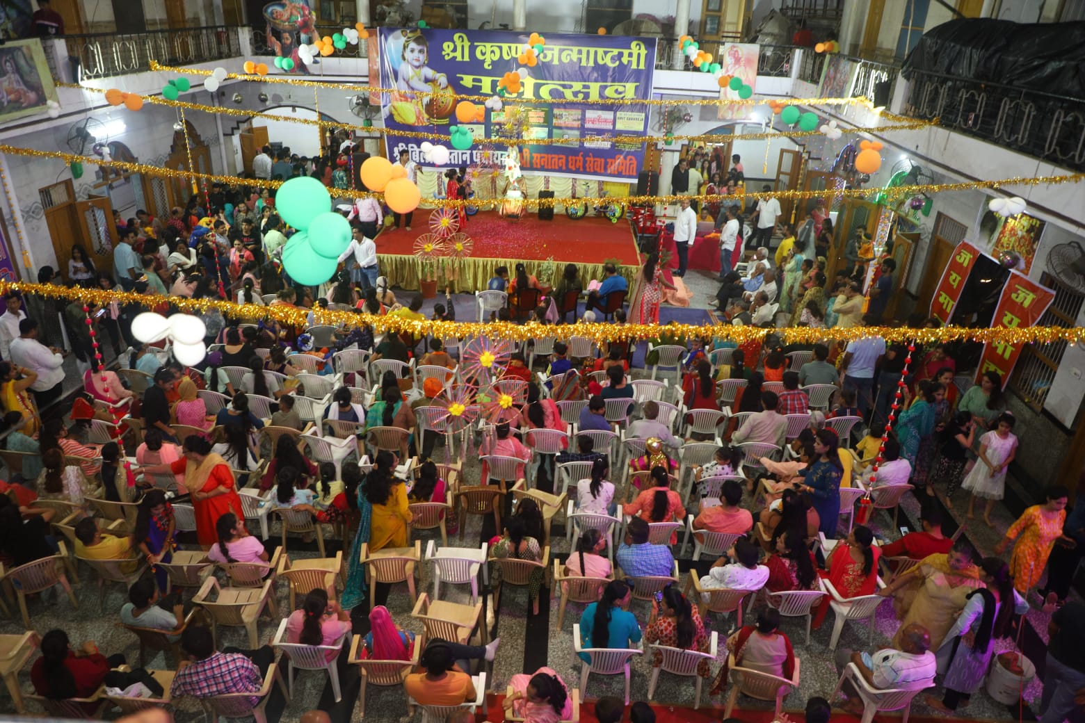 श्री कृष्णा जन्माष्टमी उत्सव हर्षौल्लास स्थित सनातन धर्म मन्दिर मे मनाया