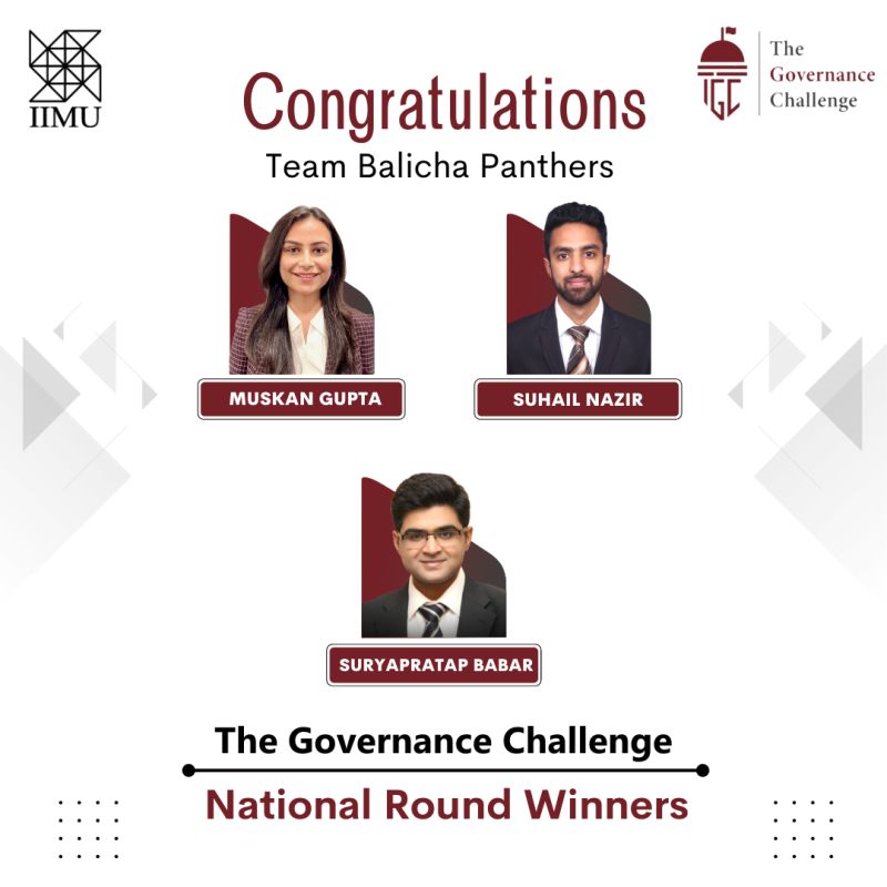 IIM Udaipur Wins Inter B-School Governance Consulting Competition