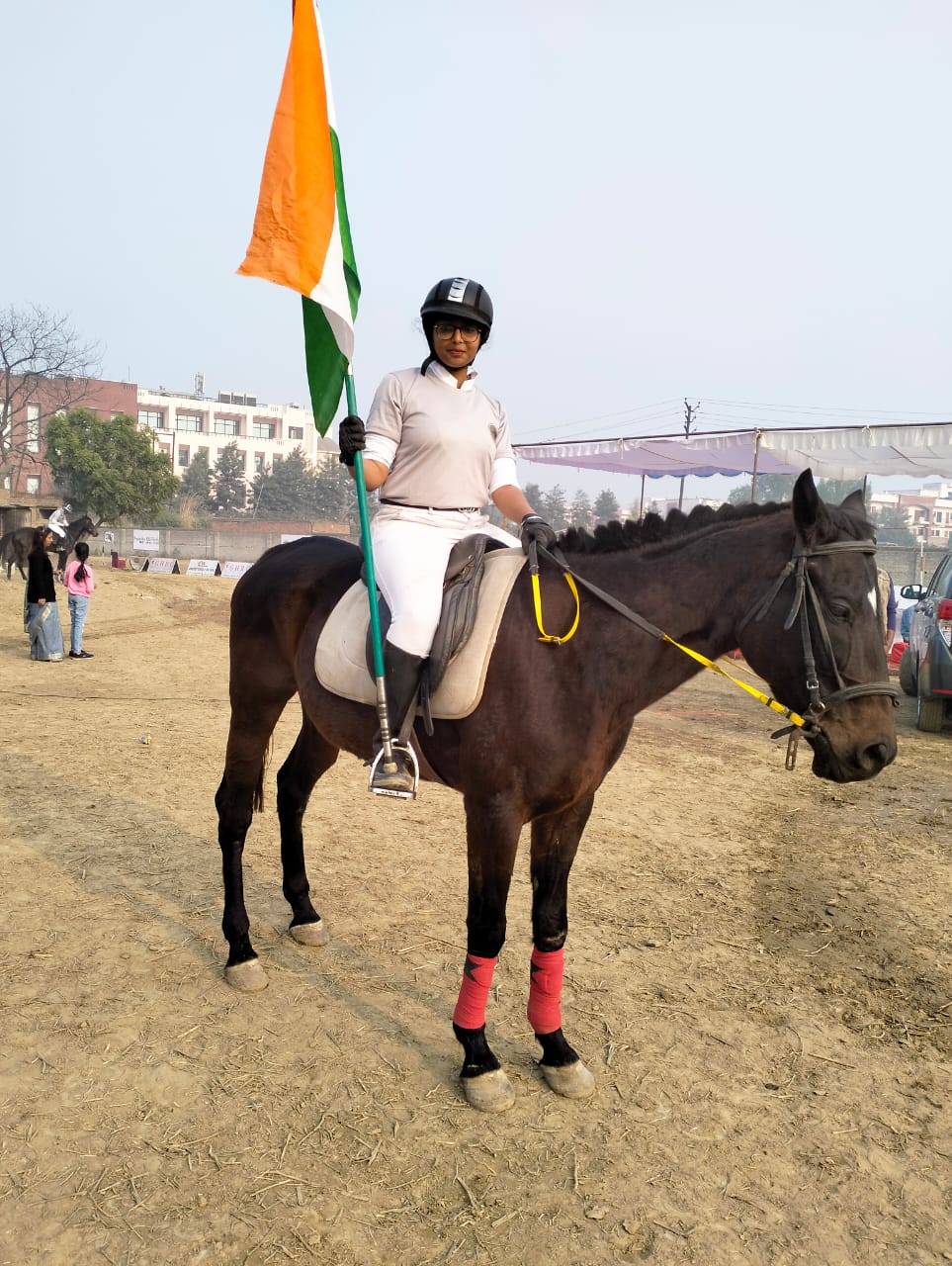घुड़सवारी की टेन्ट पैगिंग स्पर्धा शौर्या जैन नेशनल  के लिए क्वालीफाई