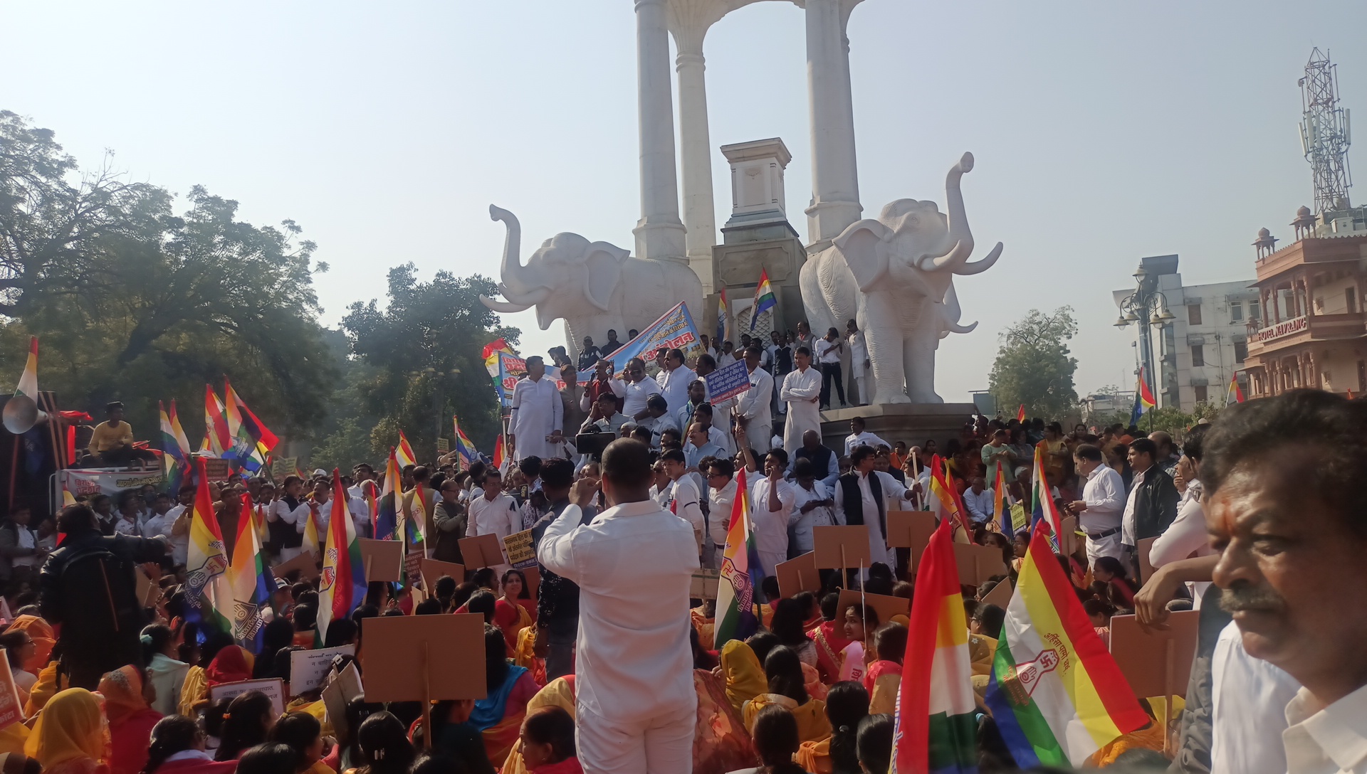सम्मेद शिखर संरक्षण की मांग को लेकर कोटा में जैन समाज का जन सेलाब सड़को पर