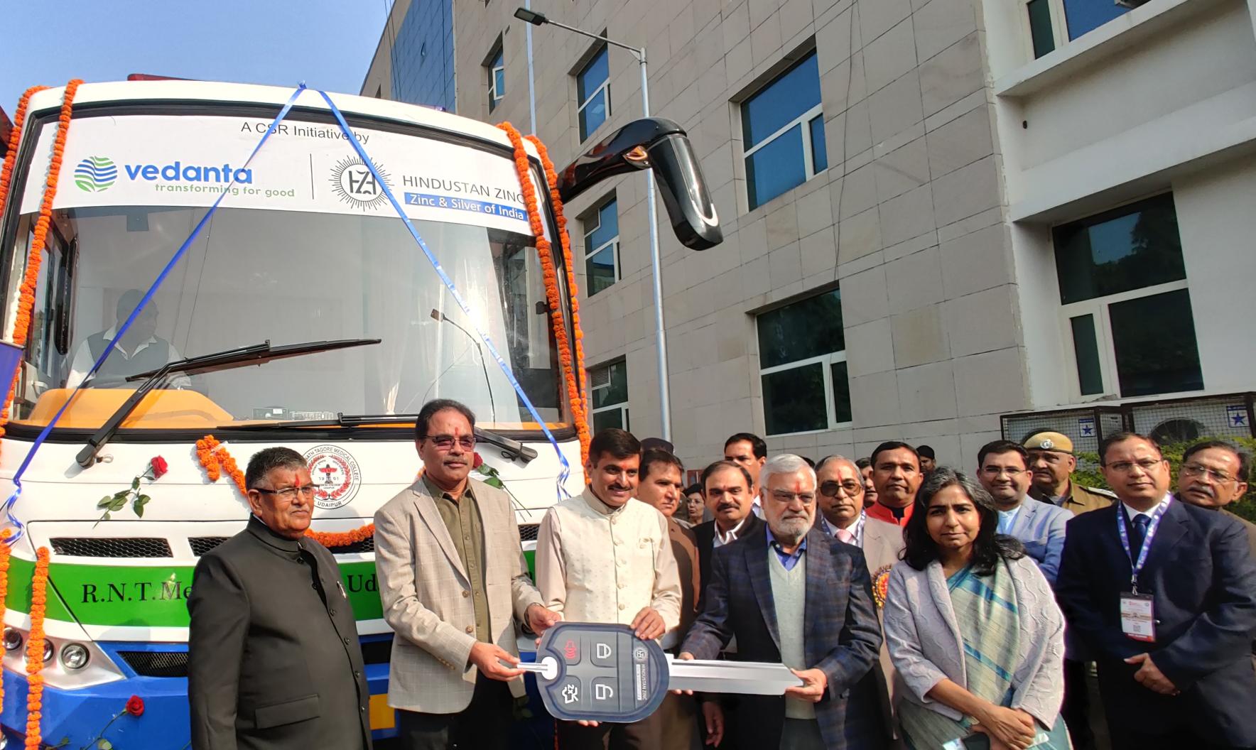 Hindustan Zinc extends support by providing Oncology Vehicleto Rabindra Nath Tagore Medical Institution, Udaipur