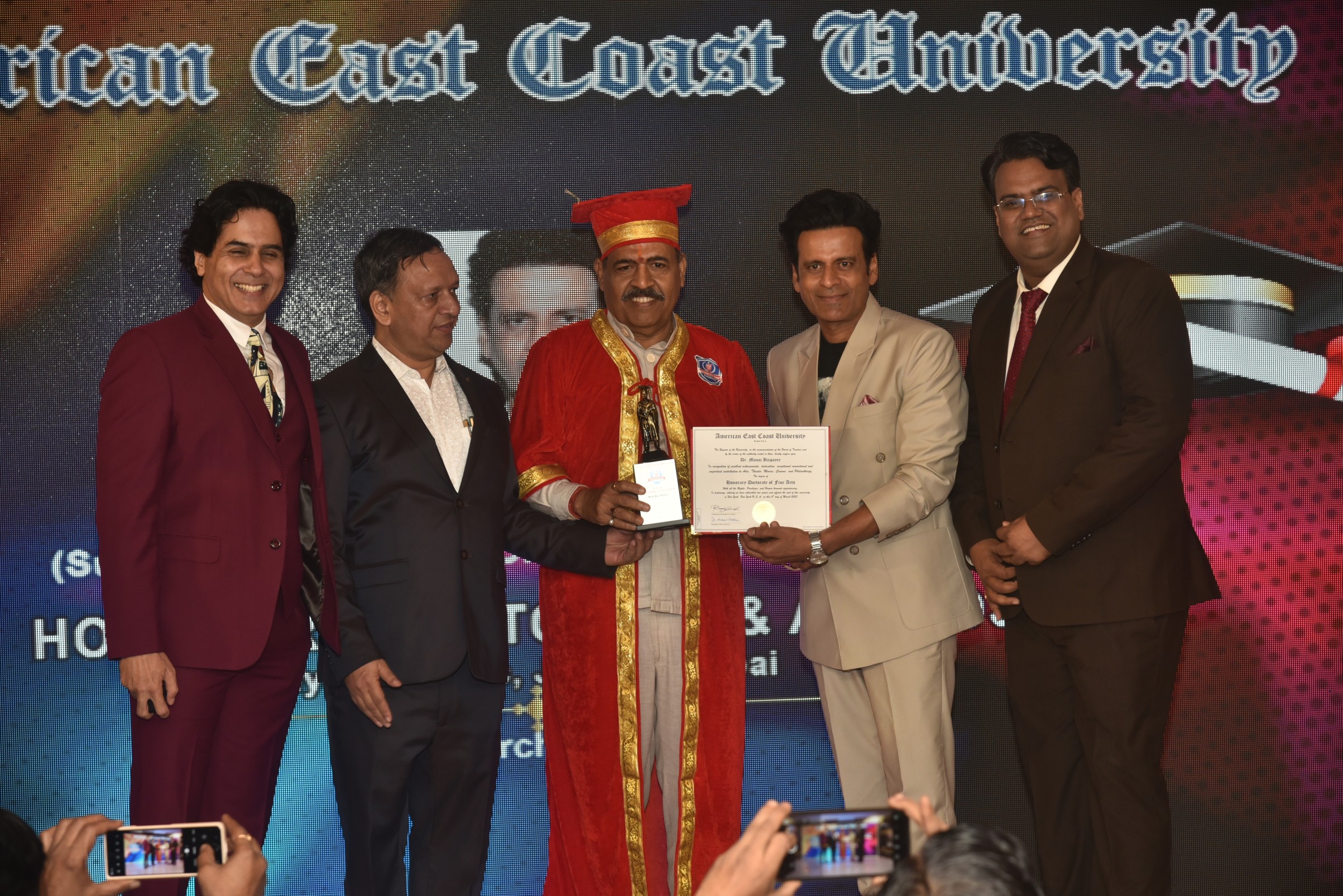 Manoj Bajpayee, the King of OTT bestowed with Honorary Doctorate in Arts for his contribution to Cinema and his Philanthropy