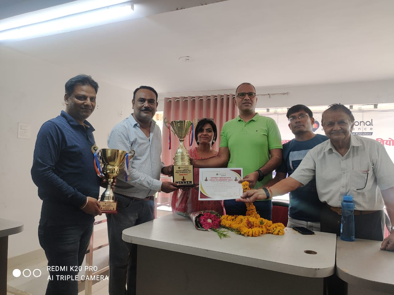 जिला सीनियर शतरंज प्रतियोगिता में ईश्वर शर्मा ने खिताब जीता