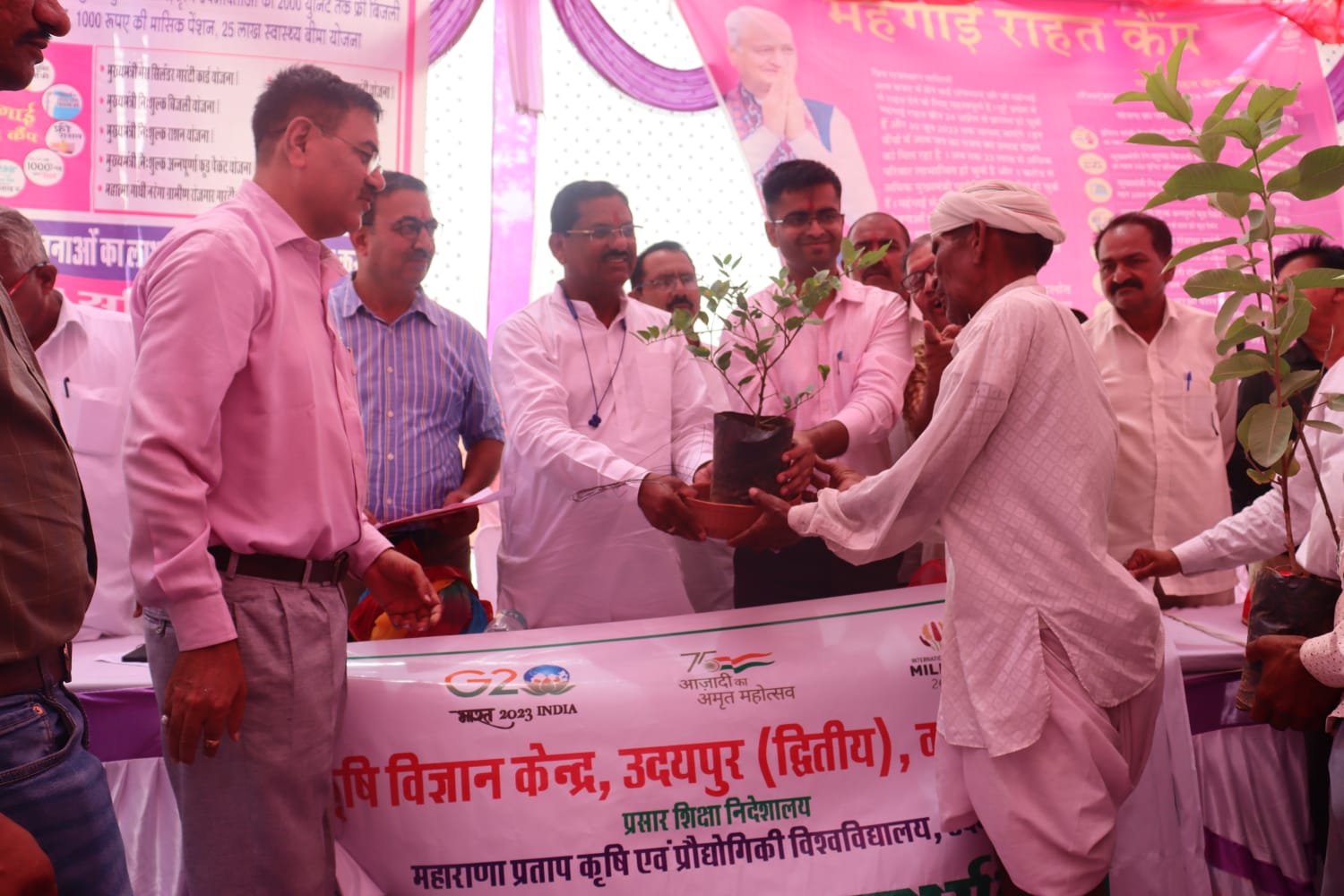 Agriculture University's Participation in inflation relief camp