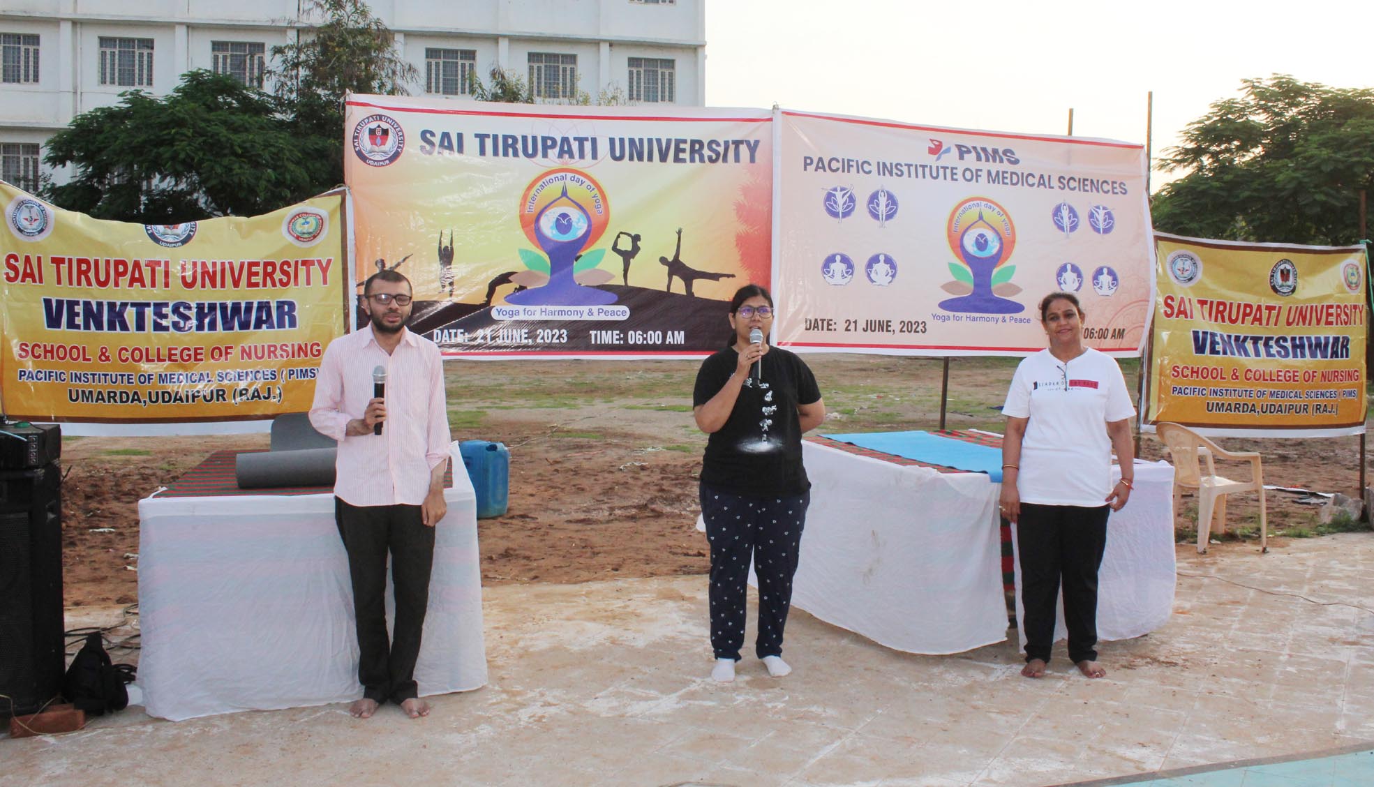 International Yoga Day Celebrated at Sai Tirupati University