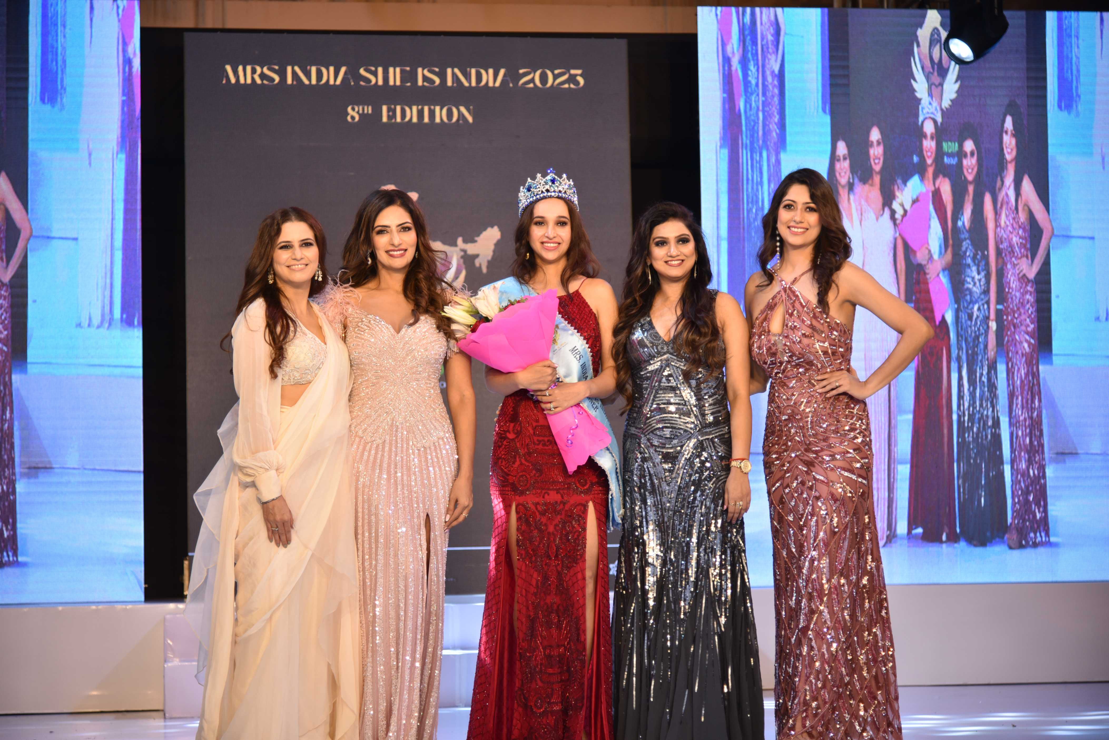 She is India Crowns Madhuri Patle as Mrs. Universe India 2023