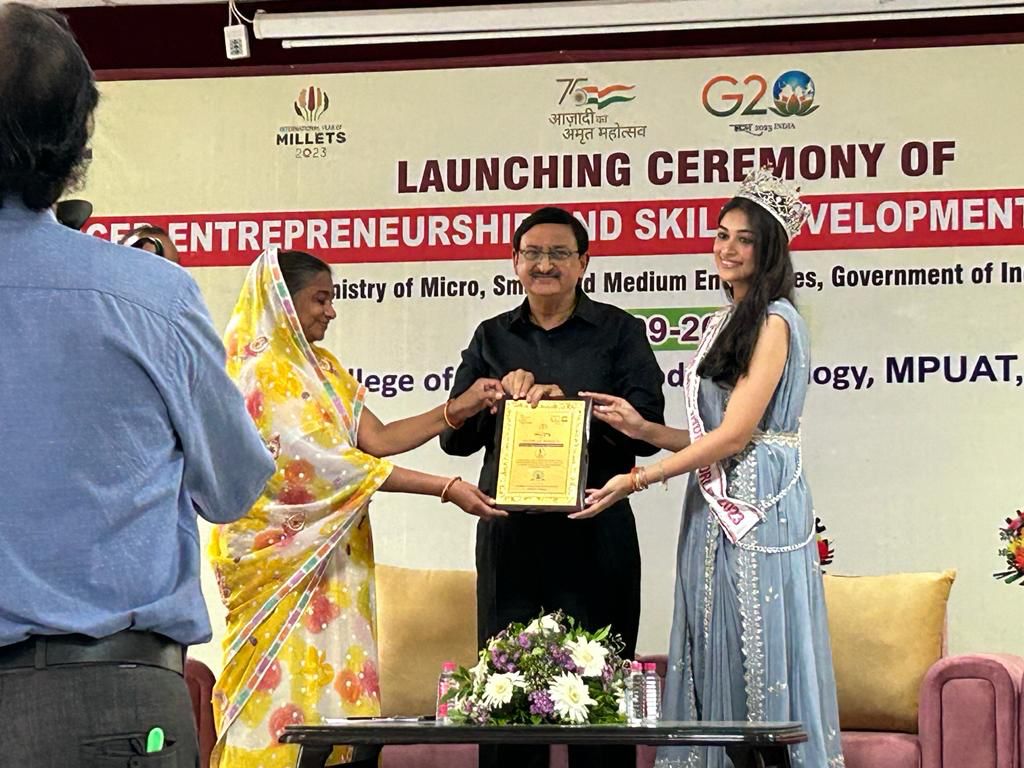 MPUAT: Grand Welcome for Femina Miss India World 2023, Nandita Gupta