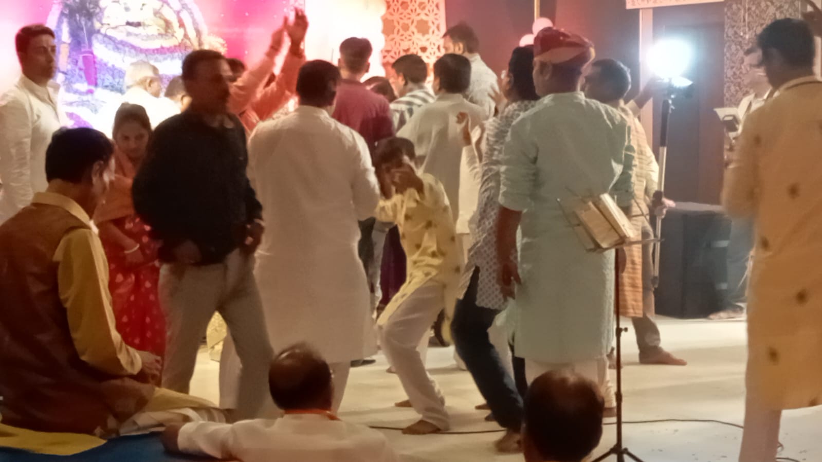 Enthusiastic Devotees Participate in Bhajan Evening at Khatushyam Temple