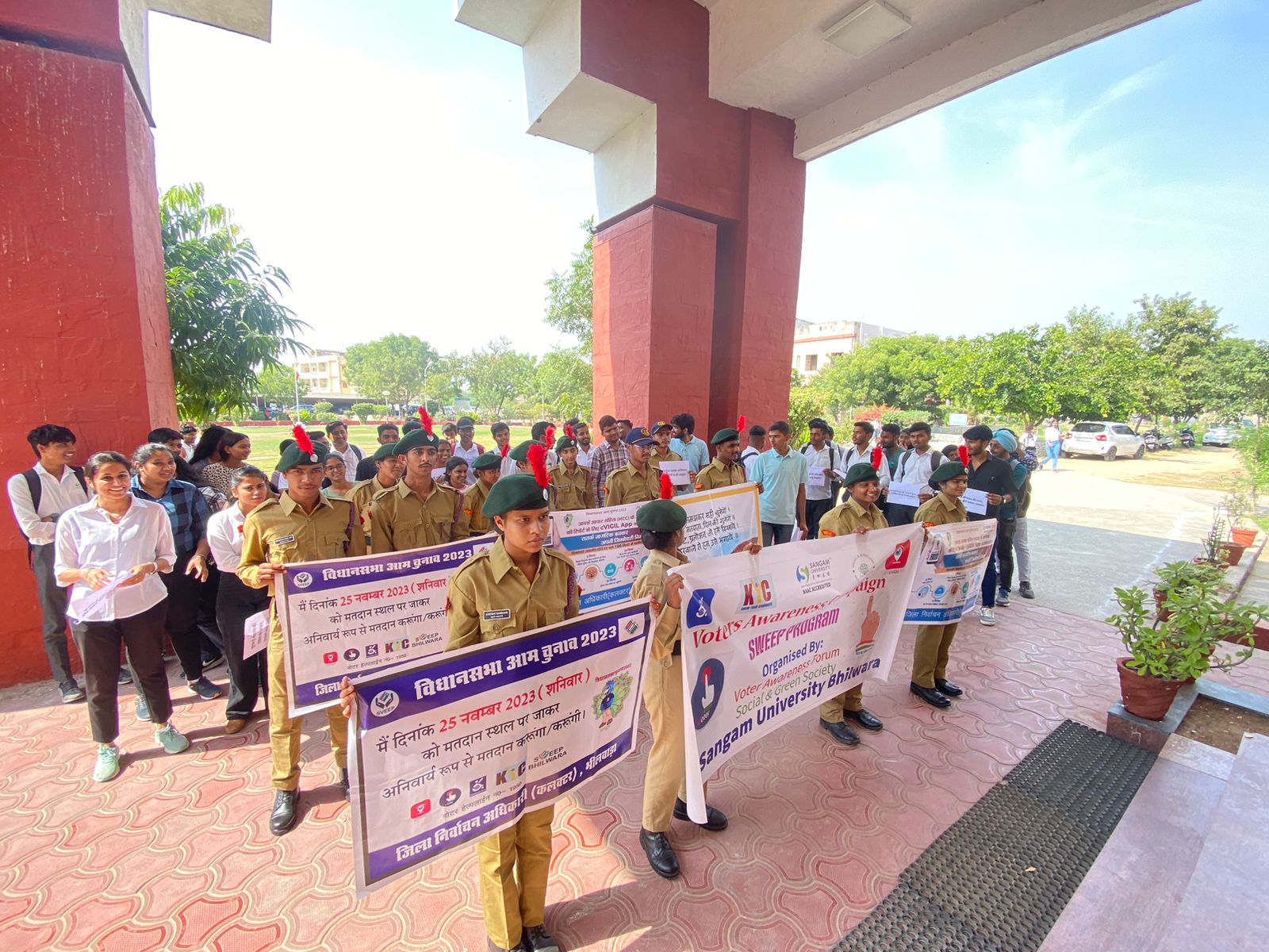 Sangam University Promotes Voter Awareness Through a Rally