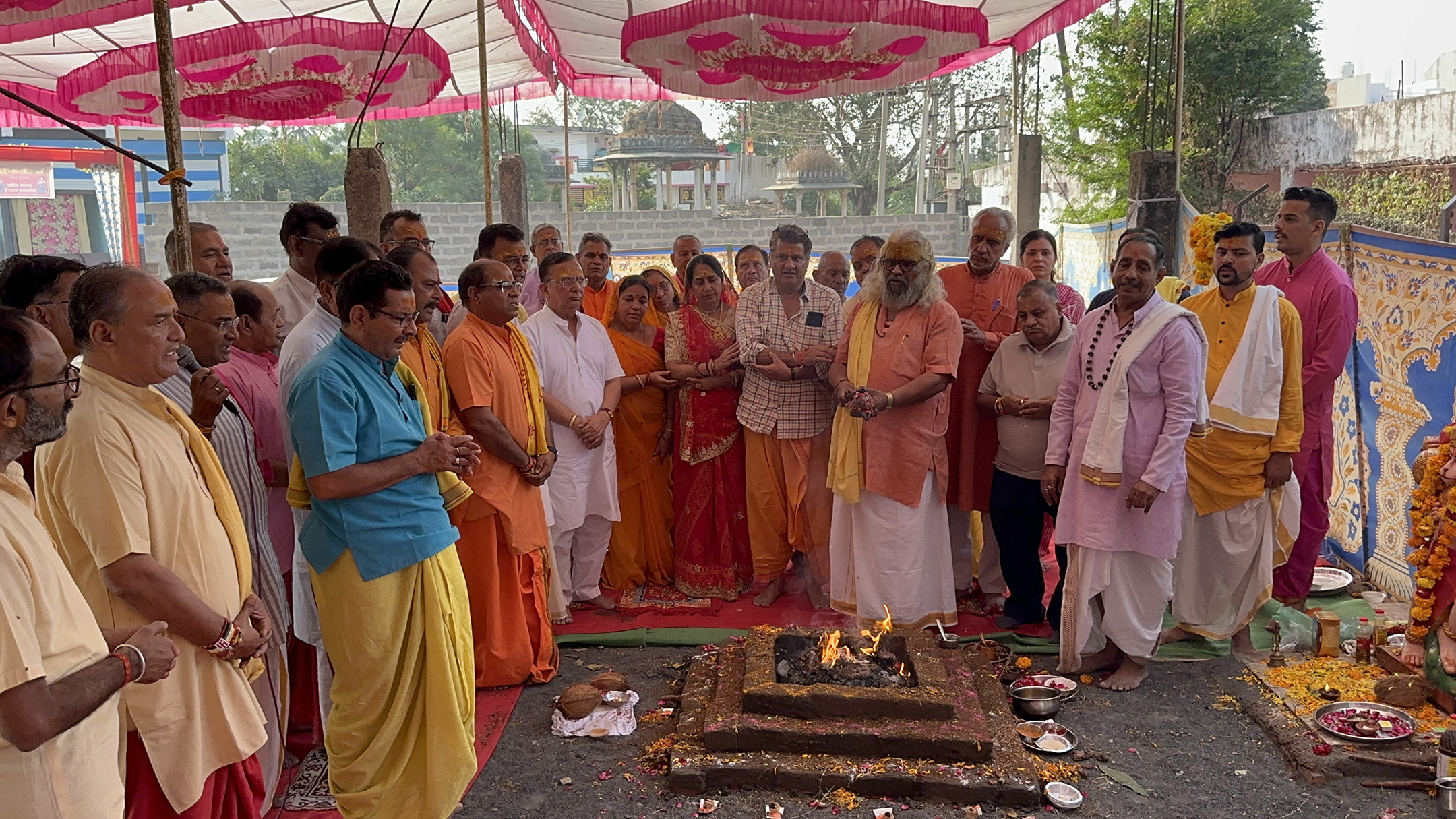 Religious Rituals and Devotion Overflow at Pitambara Ashram
