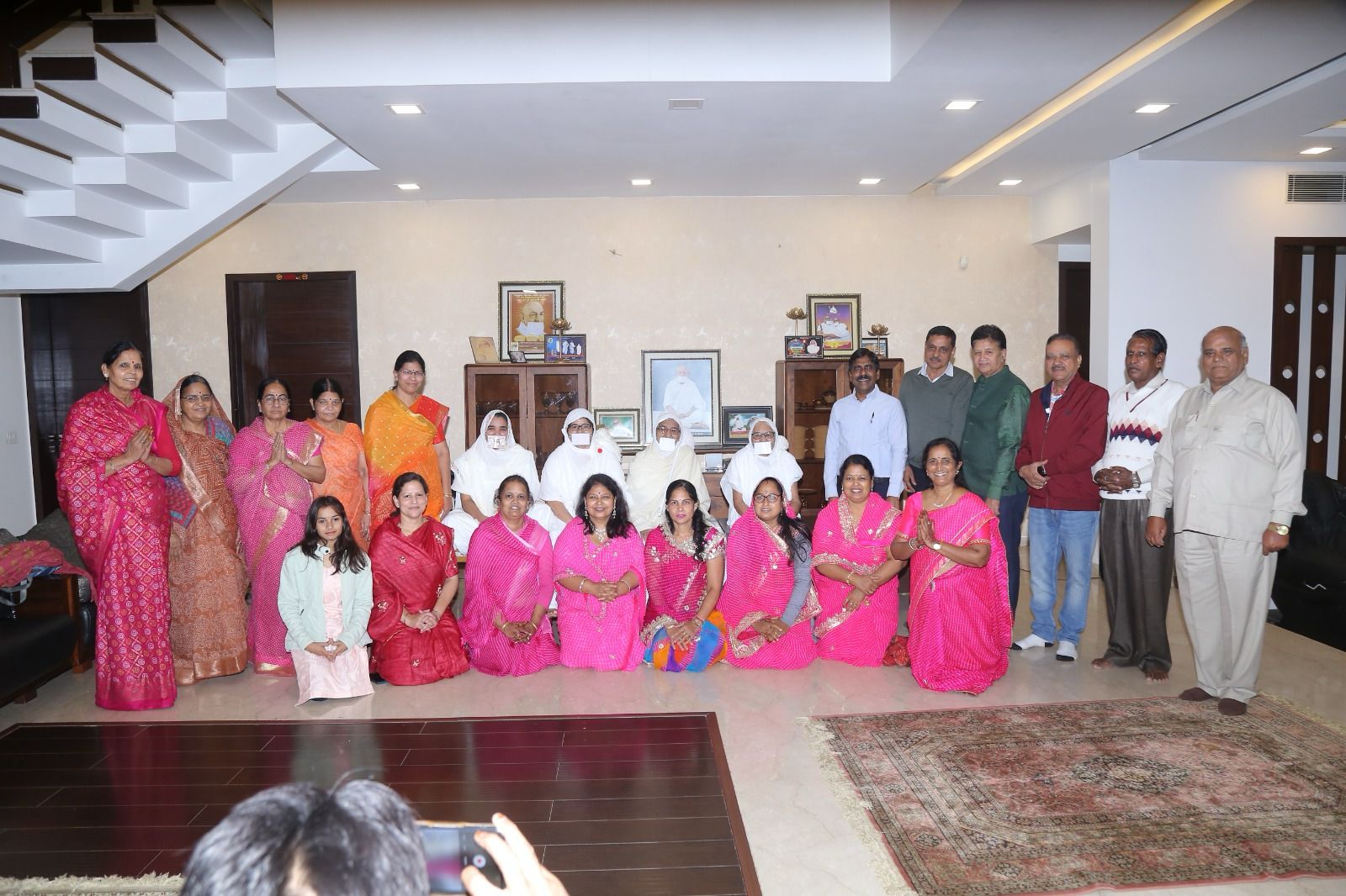  Sadhvi Vrinda Honored with Adoration by Draping a Shawl in Sajjan Vilas