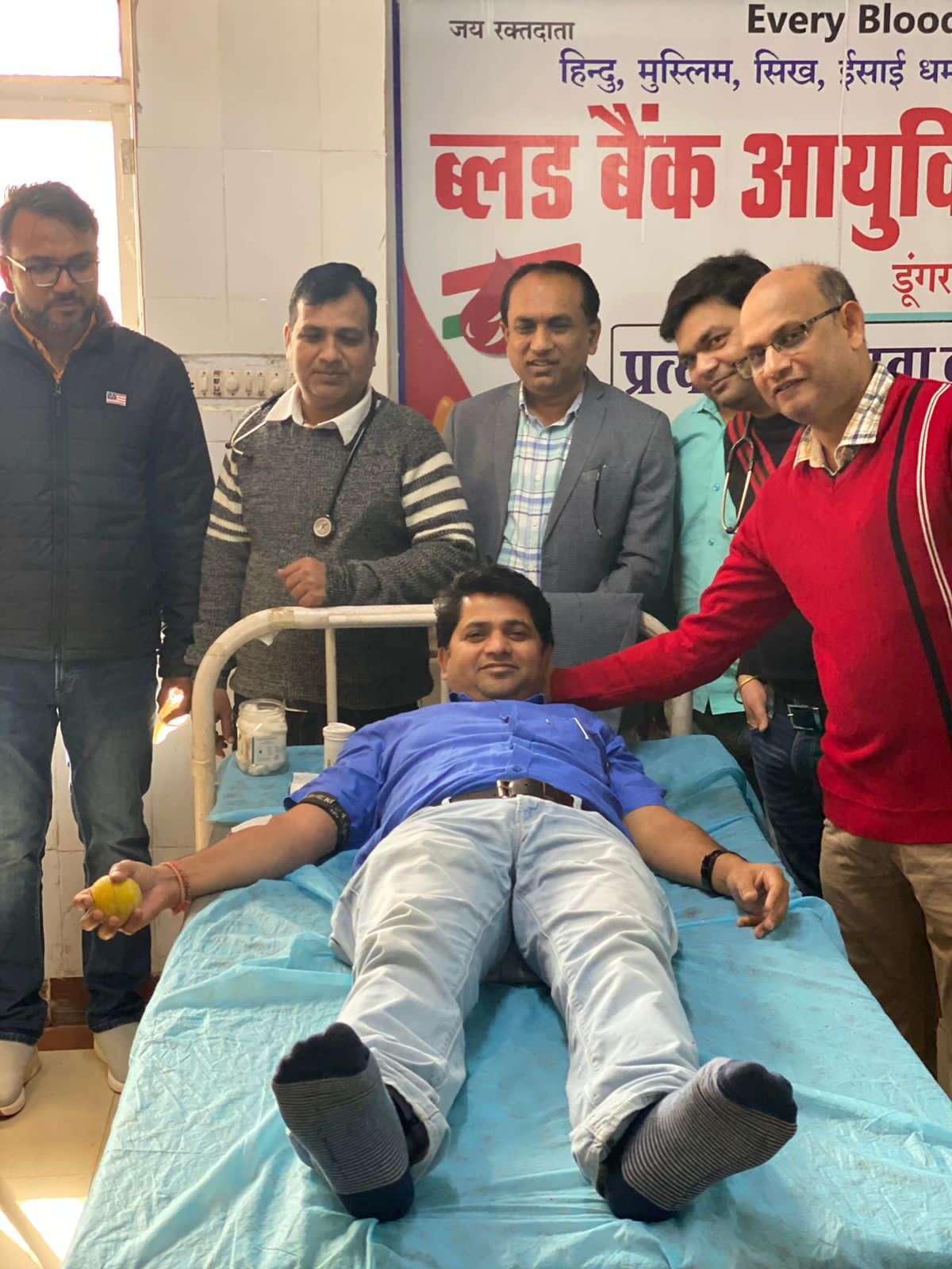  A massive blood donation camp 