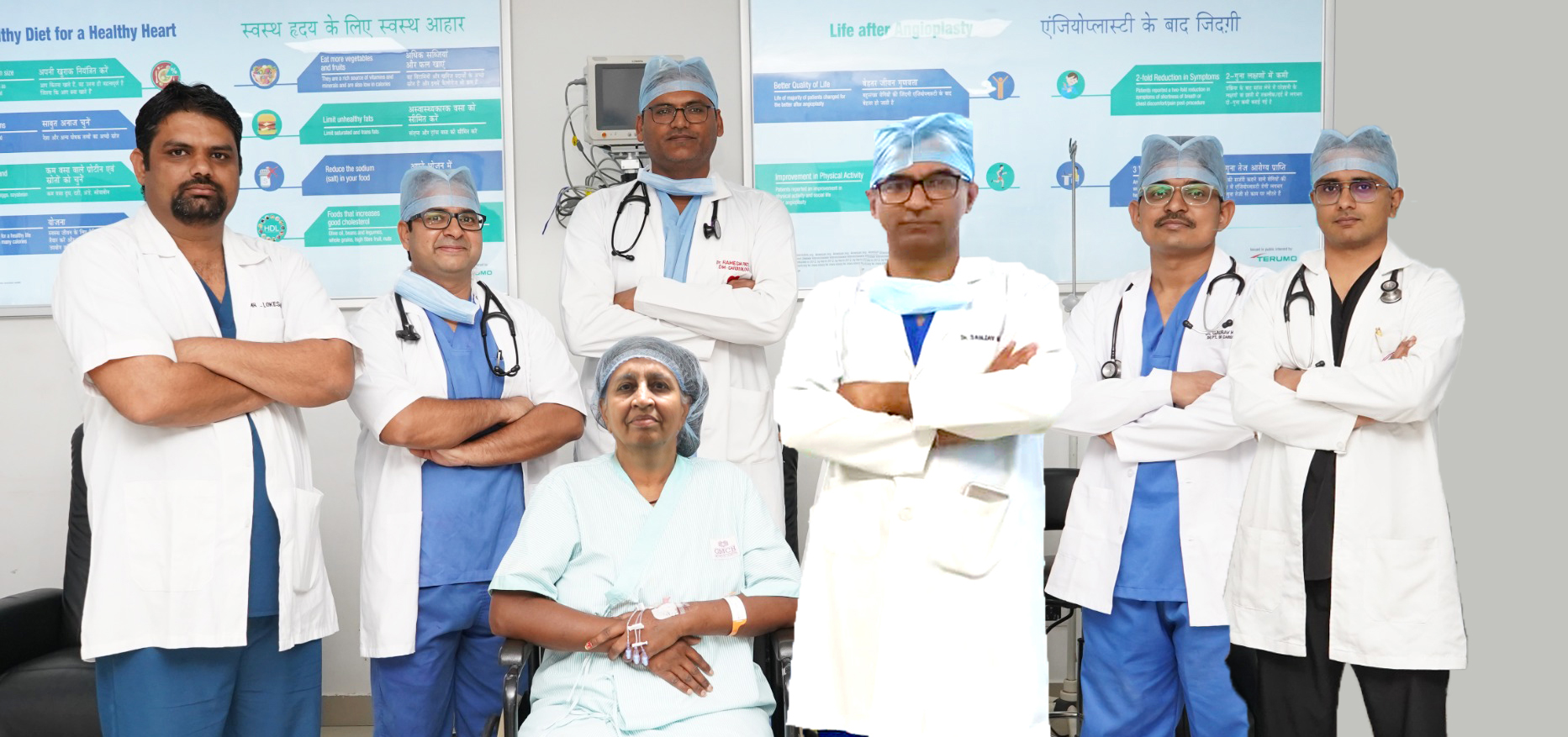 गीतांजली हॉस्पिटल में टीएमवीआर द्वारा हार्ट के हाई रिस्क रोगी को मिला स्वस्थ जीवन