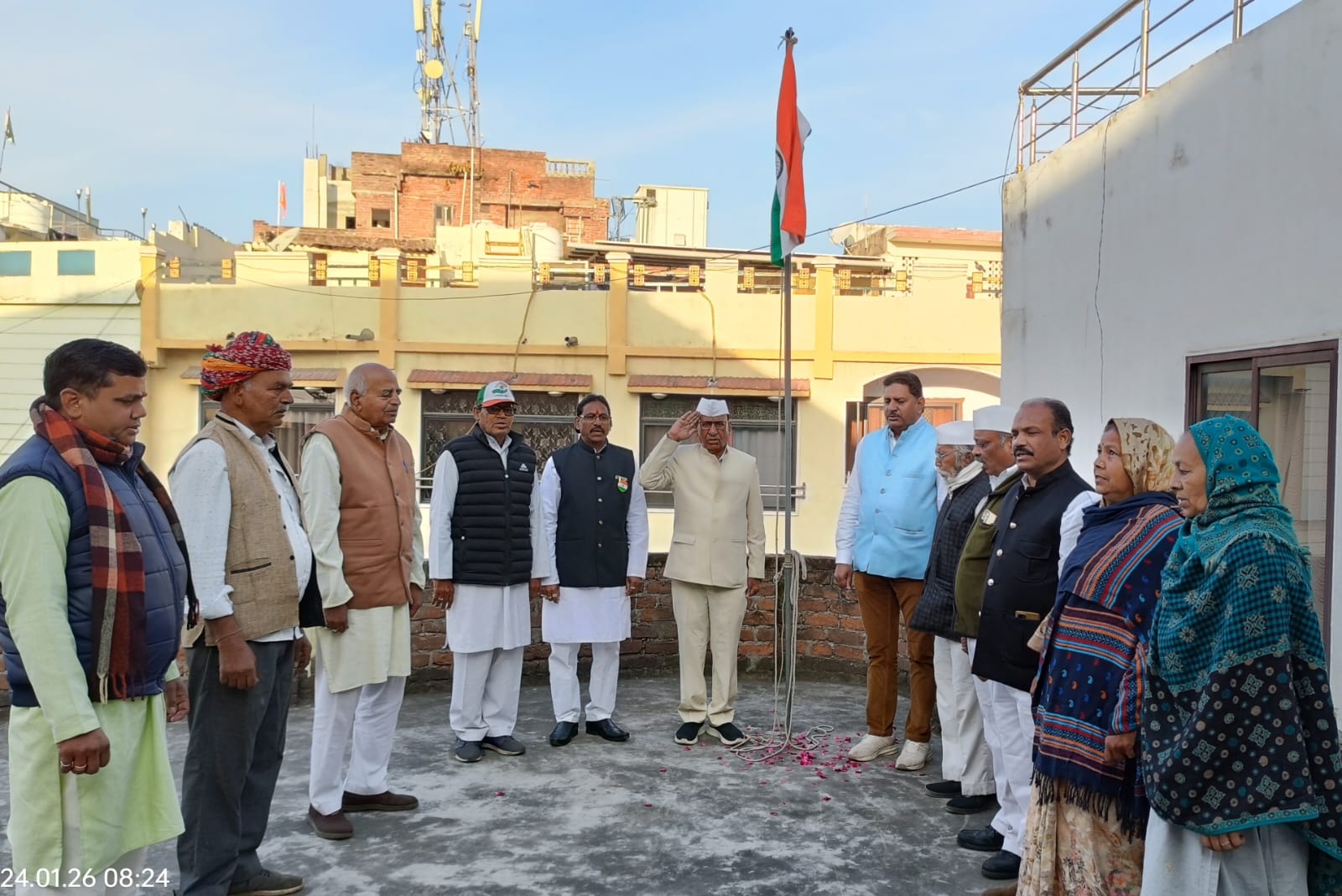75th Republic Day Celebrations at Udaipur Rural Congress Office