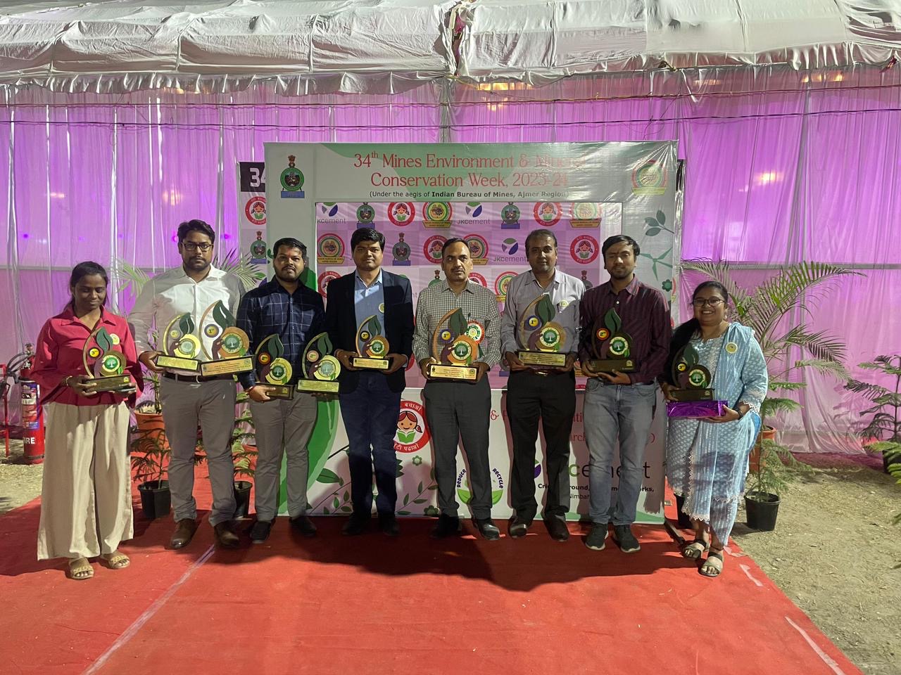 हिंदुस्तान जिंक की 8 माइंस को 34वें खान पर्यावरण एवं खनिज संरक्षण सप्ताह में 24 पुरस्कार