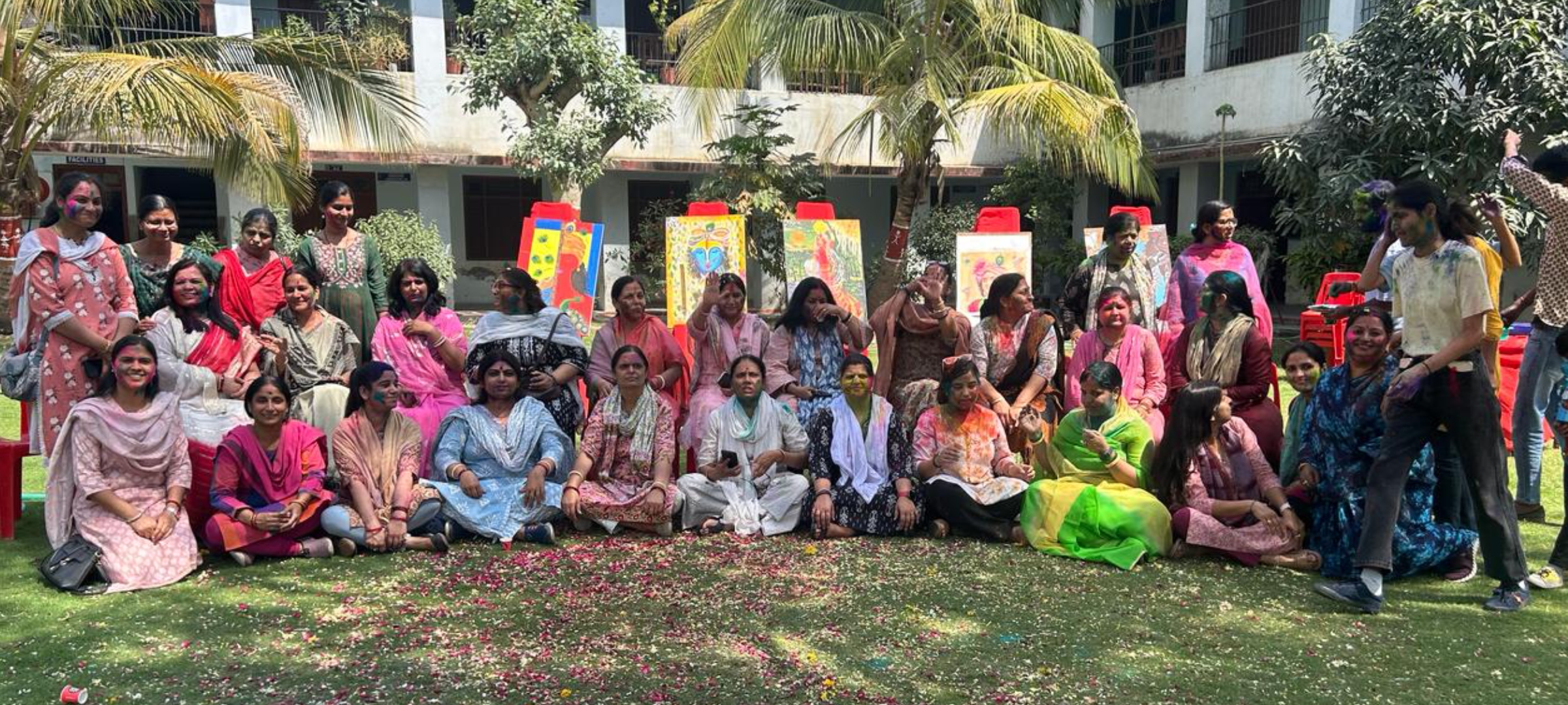 Holi Festival Celebrated at Bhopal Nobles Postgraduate College with Holika Dahan