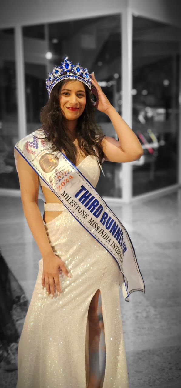 Sakshi Panwar Third RunnerUp at Miss and Mrs. India International