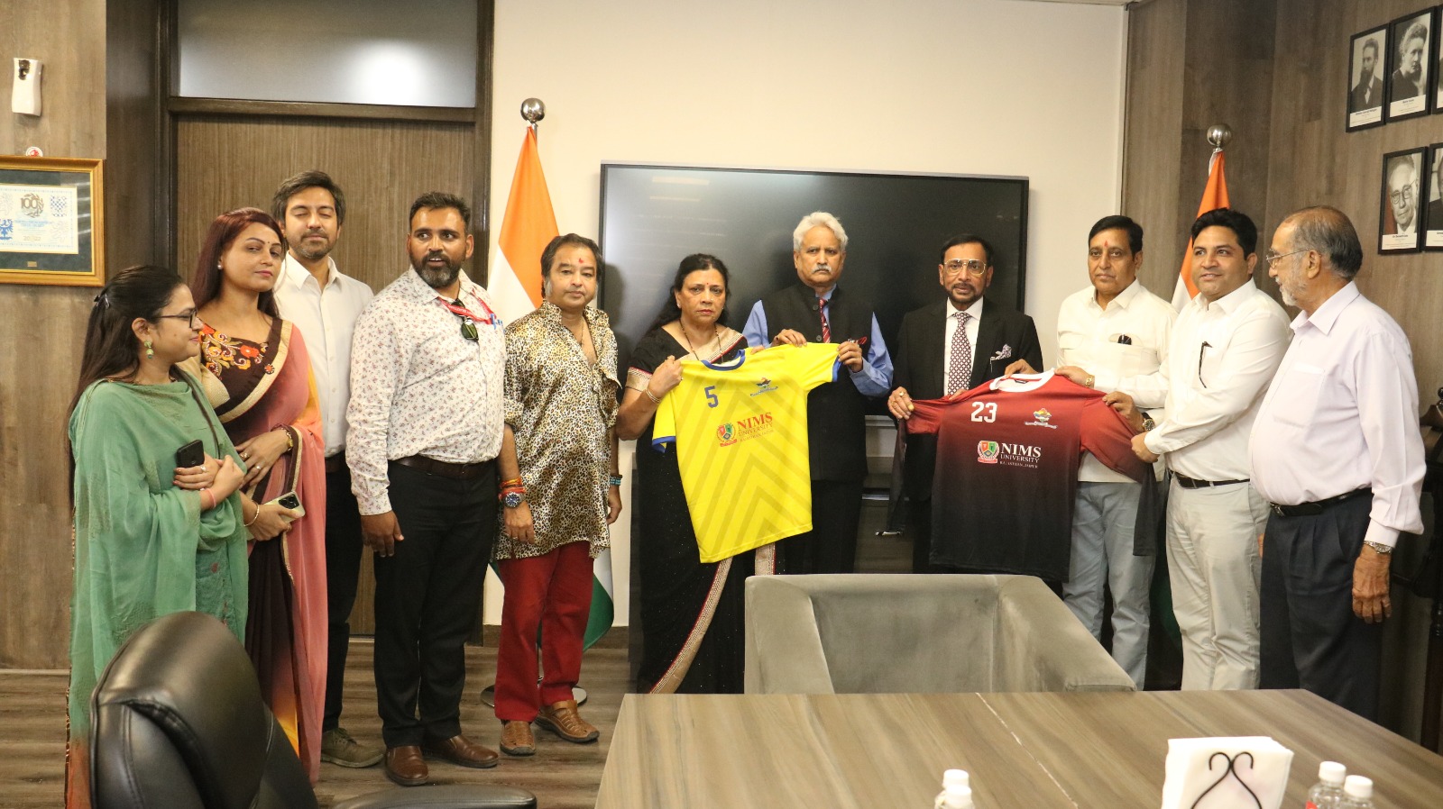 निम्स विश्वविद्यालय मे सम्पन्न हुआ राजस्थान फुटबॉल टीम जर्सी लॉन्च एण्ड प्लेयर्स फेलिस्टेशन प्रोग्राम