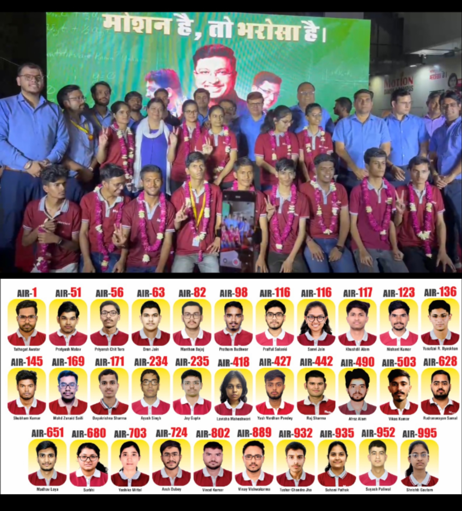 Outstanding Success for Motion Students in NEET
