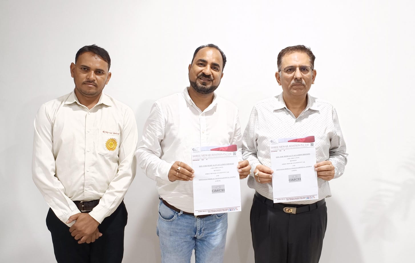 GMCH & श्री मेवाड़ एविएशन प्राइवेट लिमिटेड के मध्य हुआ एयर एंबुलेंस का ऍम ओ यू