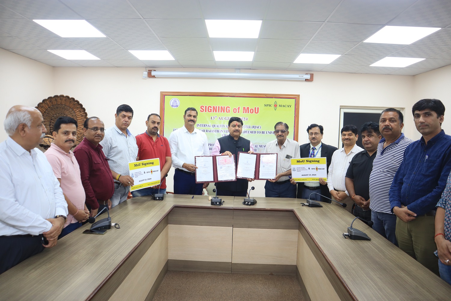 ### Rajasthan Vidyapeeth Signs MoU with SPIC MACAY Delhi