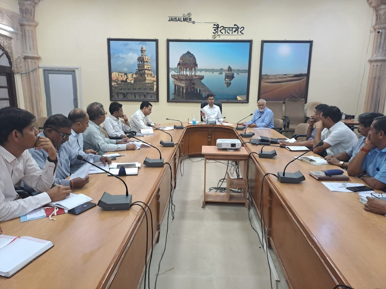 District Collector Holds Meeting with Revenue and Settlement Officers