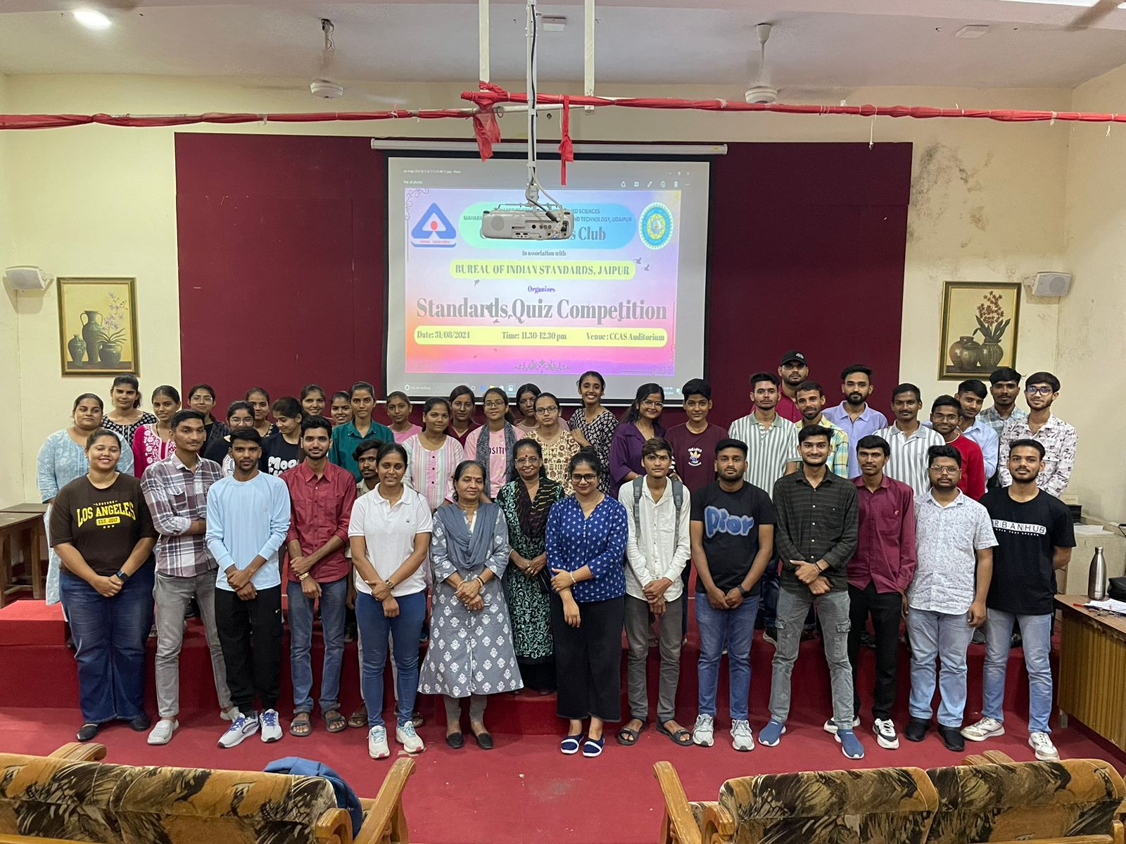 Successful Organization of Standard Quiz Competition by CCAS Standard Club and BIS Jaipur