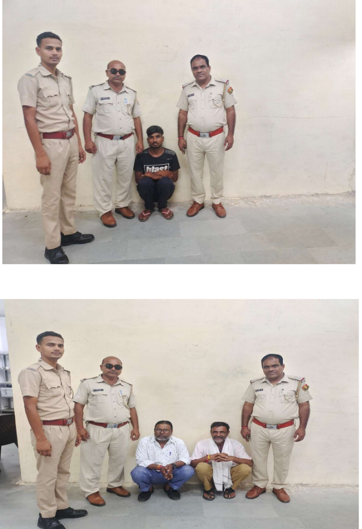 सब इंस्पेक्टर नवल किशोर शर्मा ने अवैध हथियार के साथ एक ओर दो जुआरियों को किया गिरफ्तार