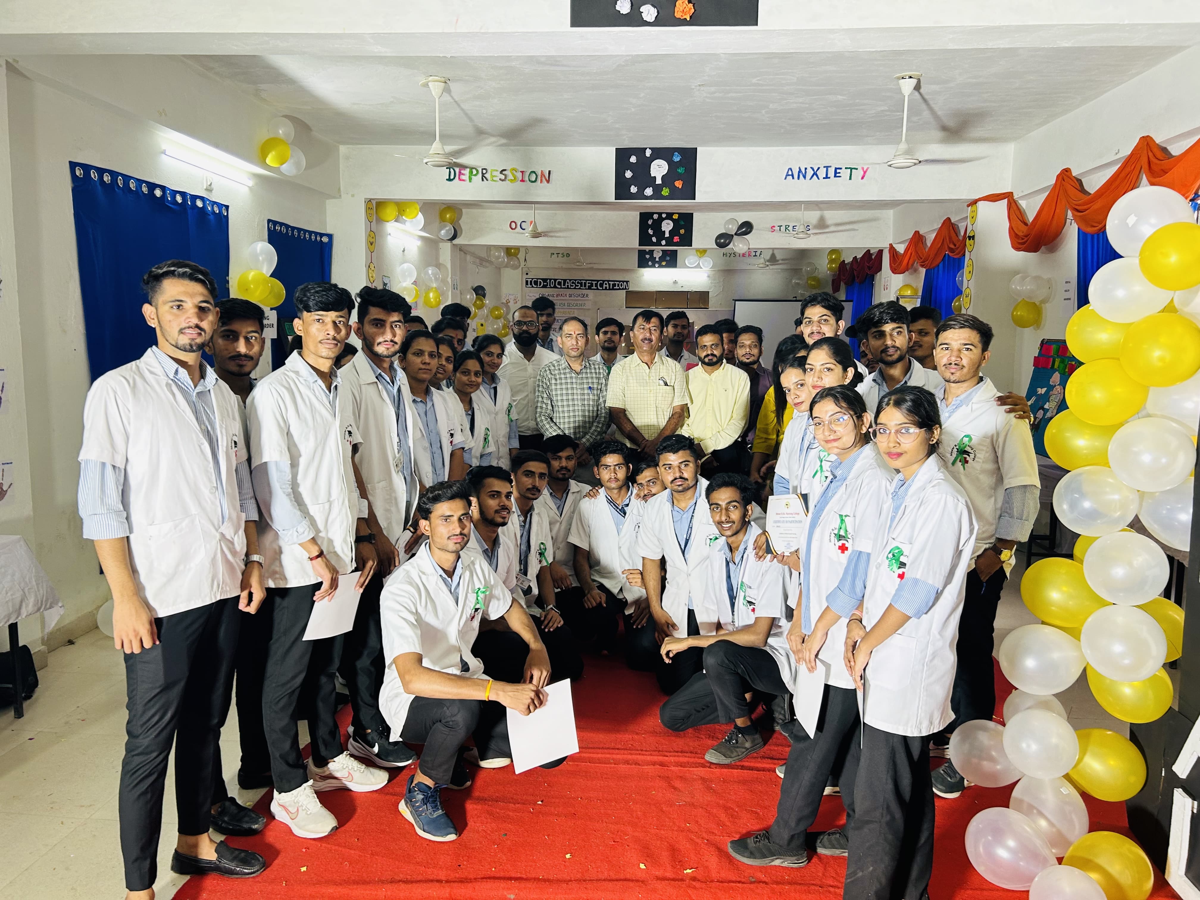 Exhibition Organized at Mewar B.Sc. Nursing College on World Mental Health Day