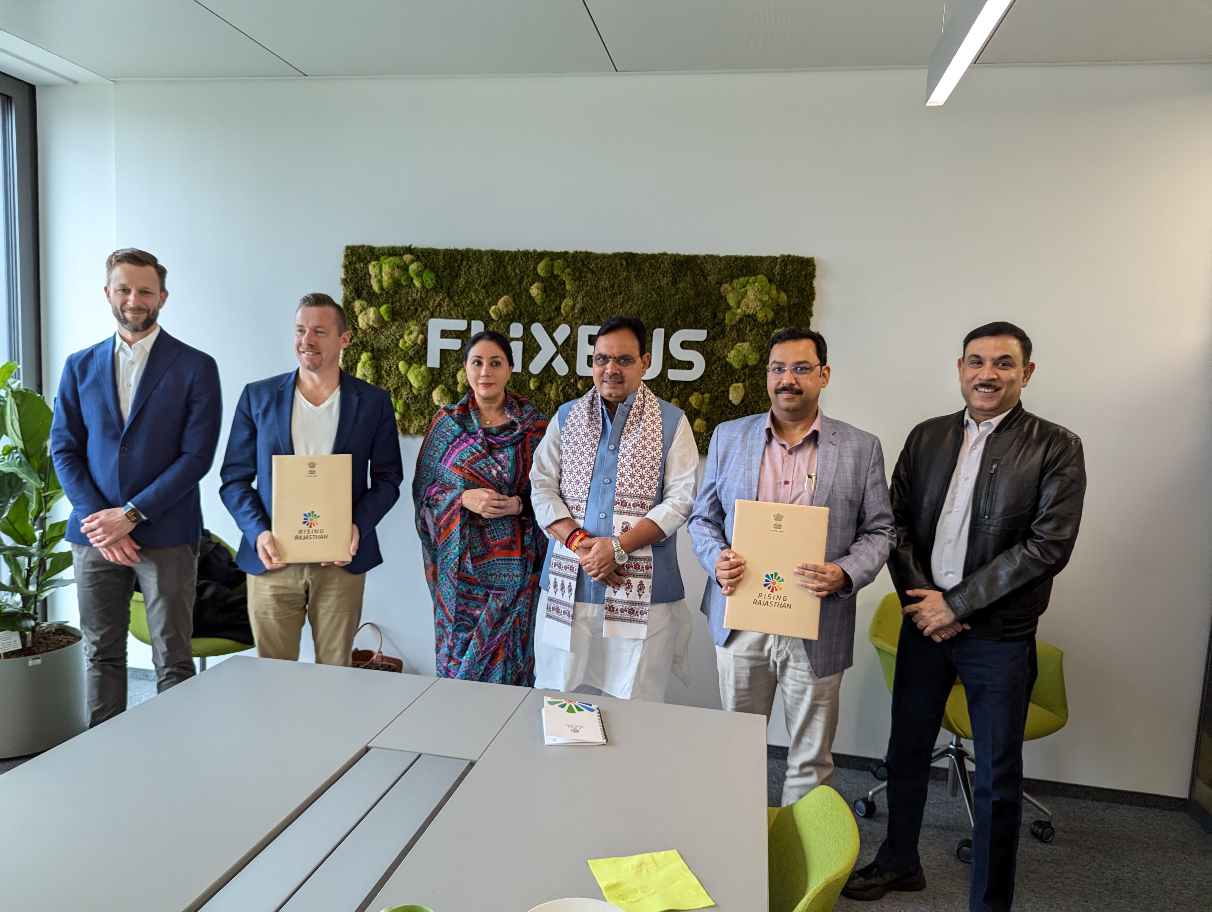 Rajasthan CM visits FlixBus HQ, discusses investment, job creation, digital empowerment of bus operators