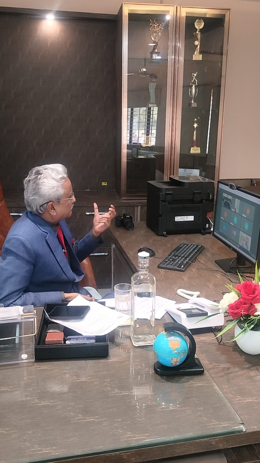 Virtual Meeting on Establishing a Modern Sports University in Madhya Pradesh