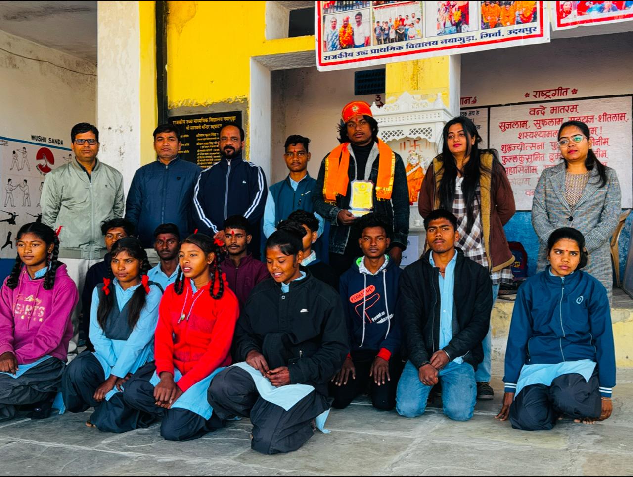 National Gold Medalist Dhan Singh Baghel Honored at Nayaguda School