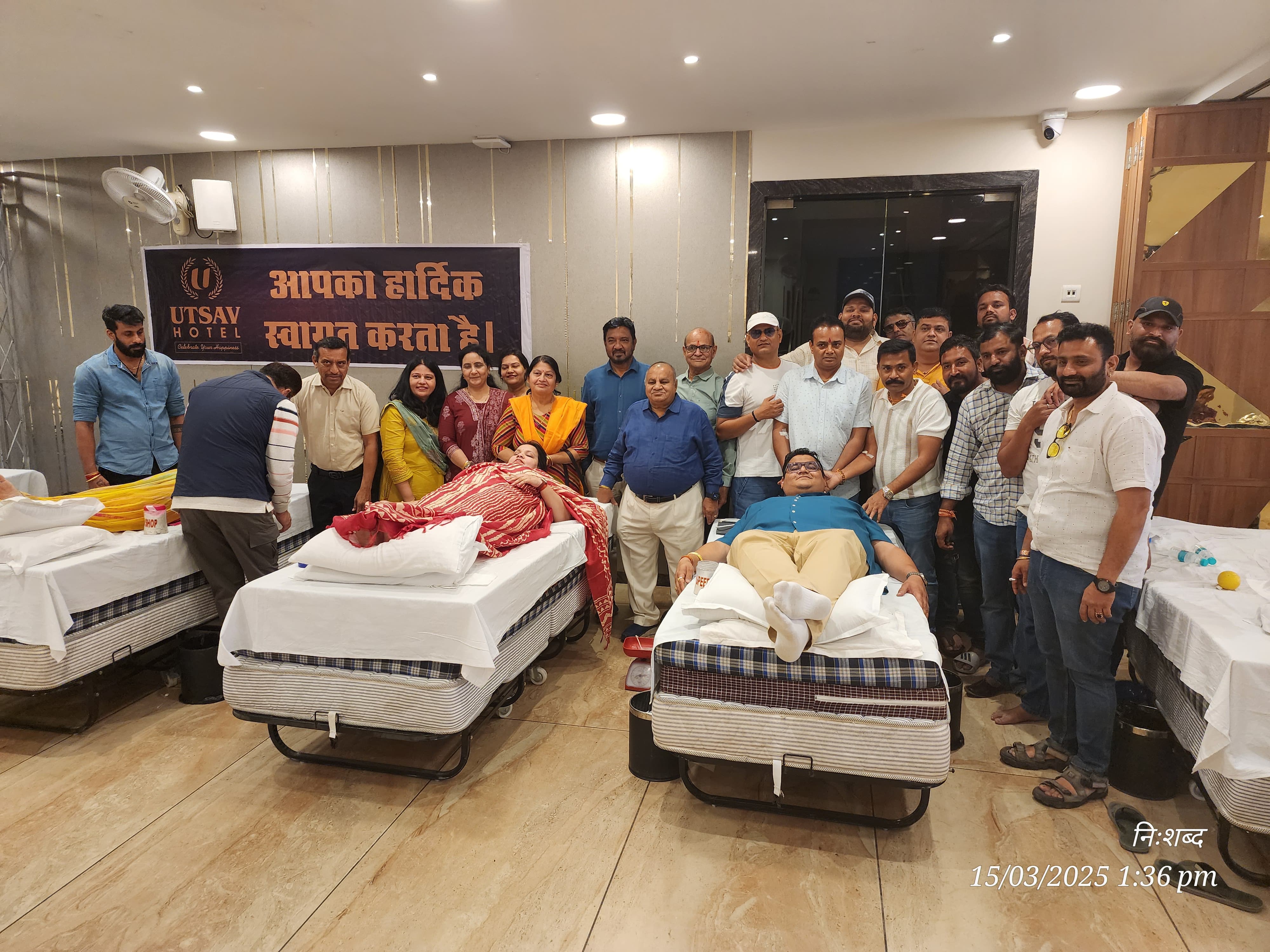 इंडियन रेड क्रॉस सोसायटी बांसवाड़ा एवं होटल उत्सव के संयुक्त तत्वावधान में रक्तदान शिविर संपन्न
