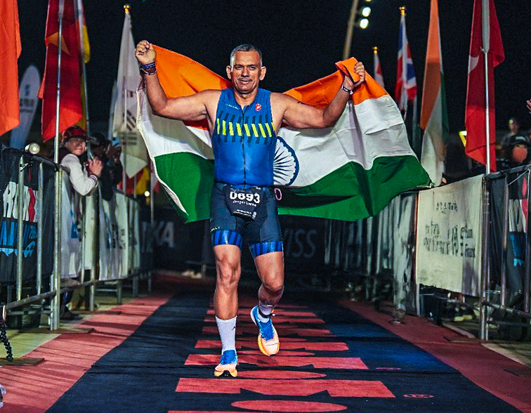 IRONMAN COL JANGVIR LAMBA COMPLETES PENGHU TRIATHLON